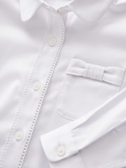 Clarks White Clarks Long Sleeve Bow Shirt - Image 9 of 10