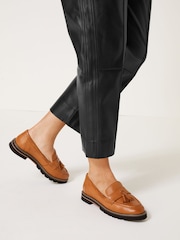 Camel Forever Comfort® Leather Tassel Chunky Loafer Shoes - Image 2 of 6