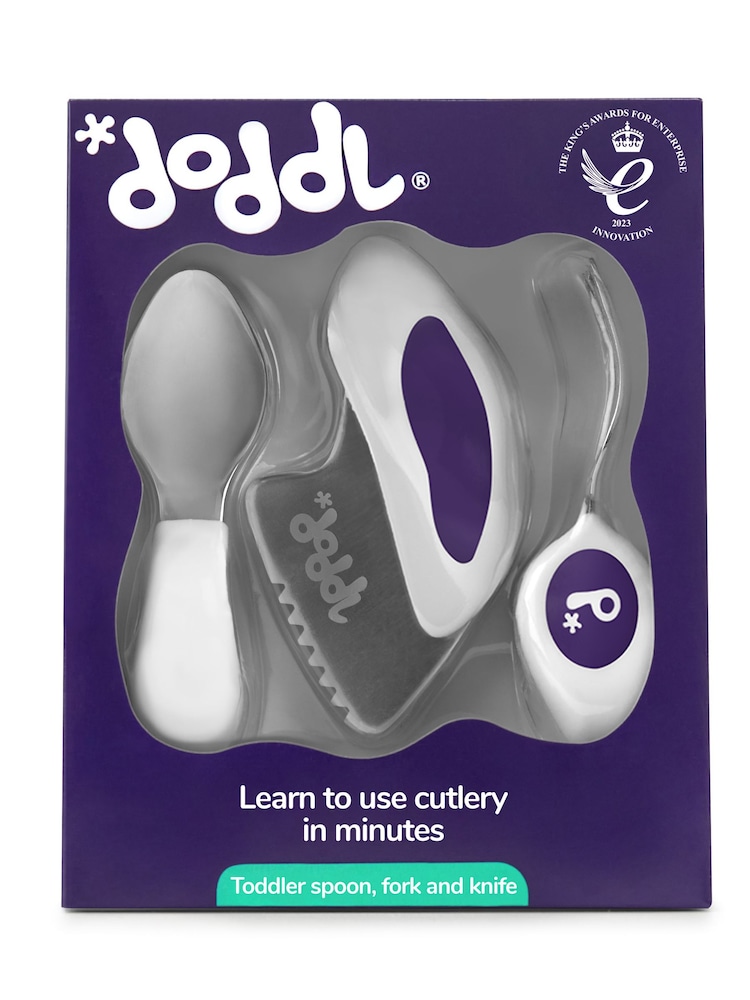 3 Piece Indigo Blue doddl Knife Fork & Spoon Indigo Toddler Cutlery Se Cutlery Set - Image 6 of 6