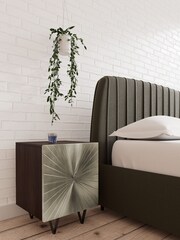Swoon Silver Ziggy Bedside Table - Image 2 of 8