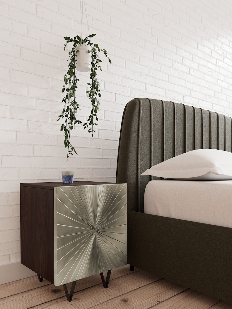 Swoon Silver Ziggy Bedside Table - Image 2 of 8
