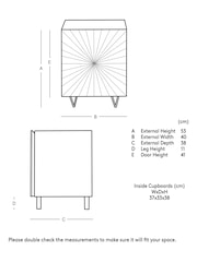 Swoon Silver Ziggy Bedside Table - Image 8 of 8