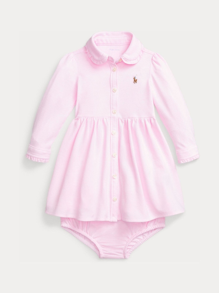 Polo Ralph Lauren Pink Oxford Dress and Bloomer Set - Image 1 of 2 Polo Ralph Lauren Pink Oxford Dress and Bloomer Set - Image 1 of 2