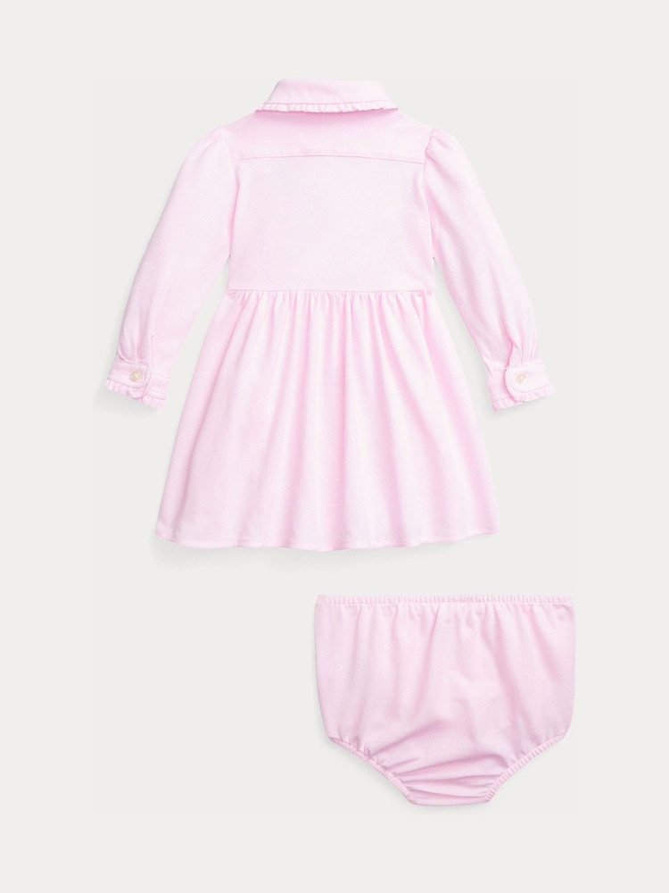 Polo Ralph Lauren Pink Oxford Dress and Bloomer Set - Image 2 of 2 Polo Ralph Lauren Pink Oxford Dress and Bloomer Set - Image 2 of 2