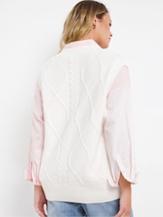 JD Williams Cream Collar Stich Detail Tank - Image 2 of 4
