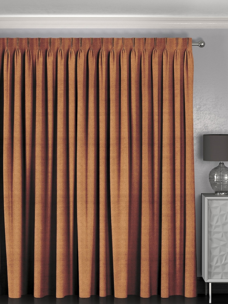 Terracotta Brown Paso Made To Measure Curtains - Image 2 of 9 Terracotta Brown Paso Made To Measure Curtains - Image 2 of 9