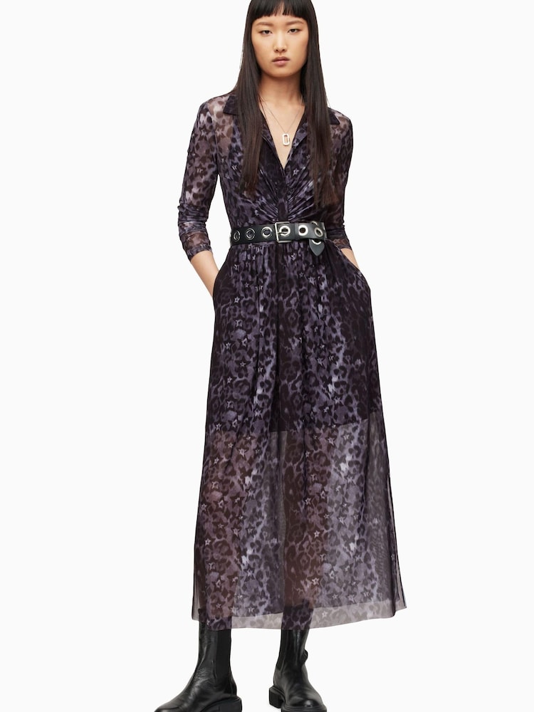 AllSaints Grey Kelda Celia Dress - Image 1 of 7 AllSaints Grey Kelda Celia Dress - Image 1 of 7