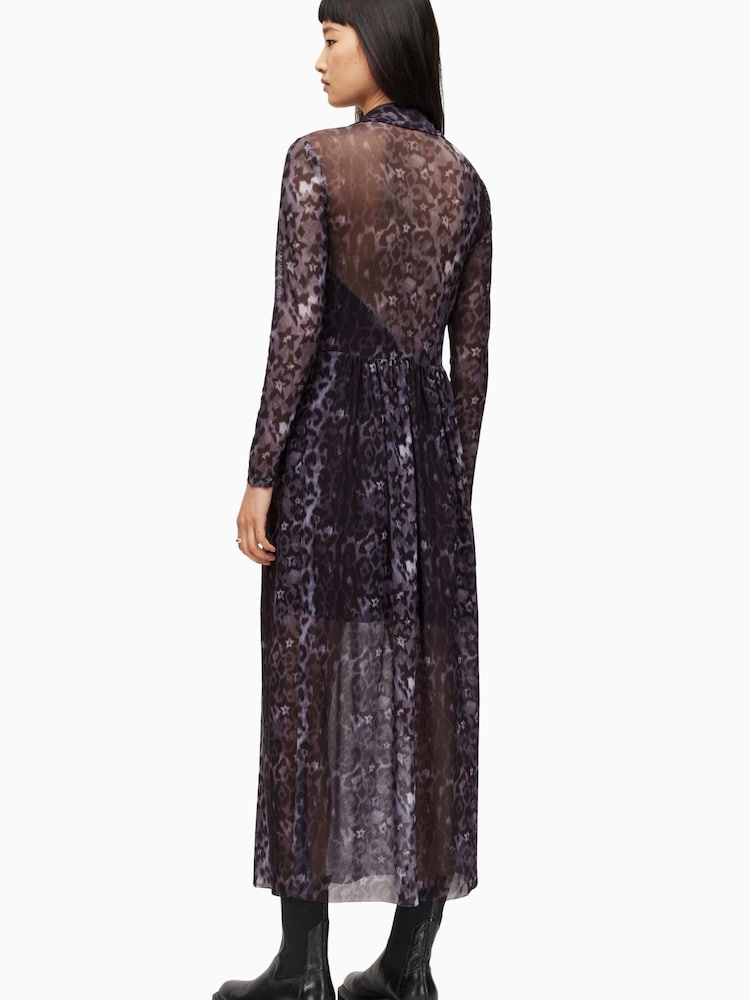 AllSaints Grey Kelda Celia Dress - Image 2 of 7 AllSaints Grey Kelda Celia Dress - Image 2 of 7
