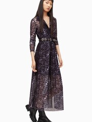 AllSaints Grey Kelda Celia Dress - Image 4 of 7