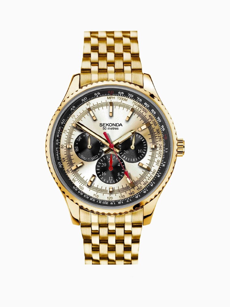 Sekonda Mens Gold Tone Stainless Steel Bracelet Watch - Image 1 of 4