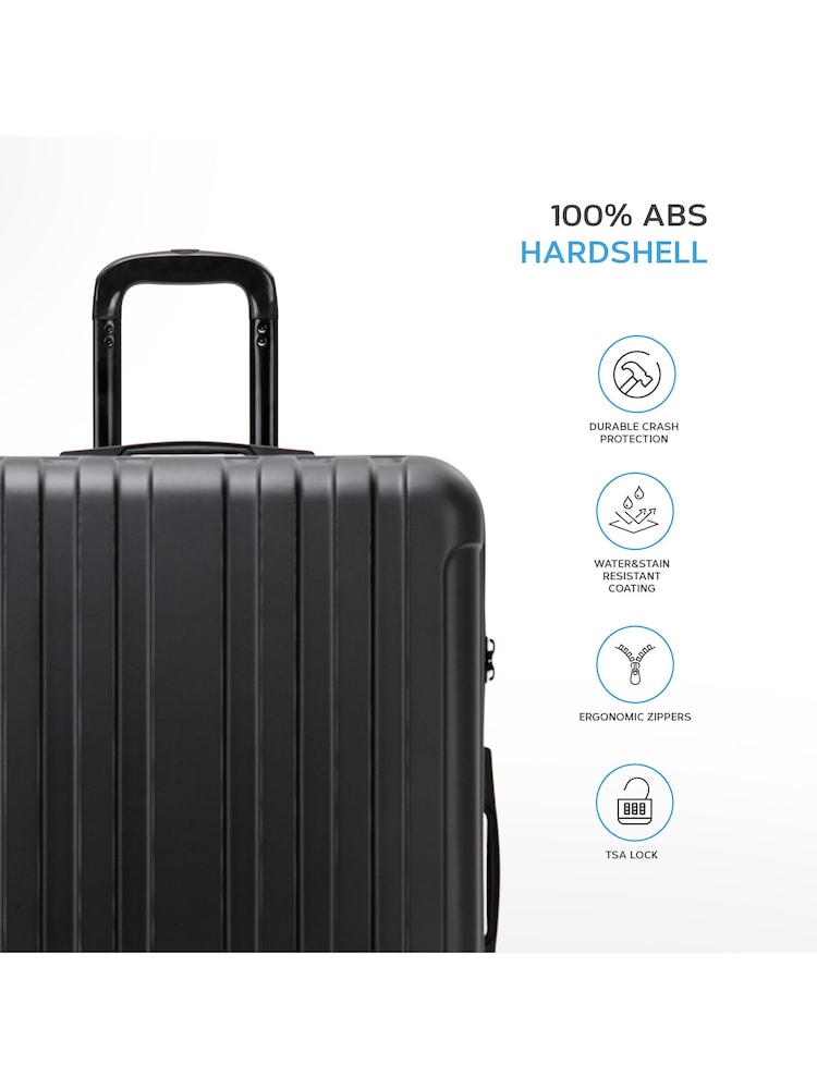 Flight Knight Medium Hardcase Lightweight Check In Suitcase With 4 Wheels - Image 2 of 7 Flight Knight Medium Hardcase Lightweight Check In Suitcase With 4 Wheels - Image 2 of 7