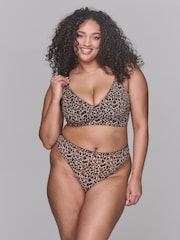 Lemonade Dolls Animal Leopard Print Mesh Full Cup Bralette - Image 1 of 4