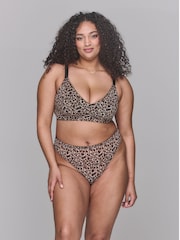Lemonade Dolls Animal Leopard Print Mesh Full Cup Bralette - Image 4 of 4