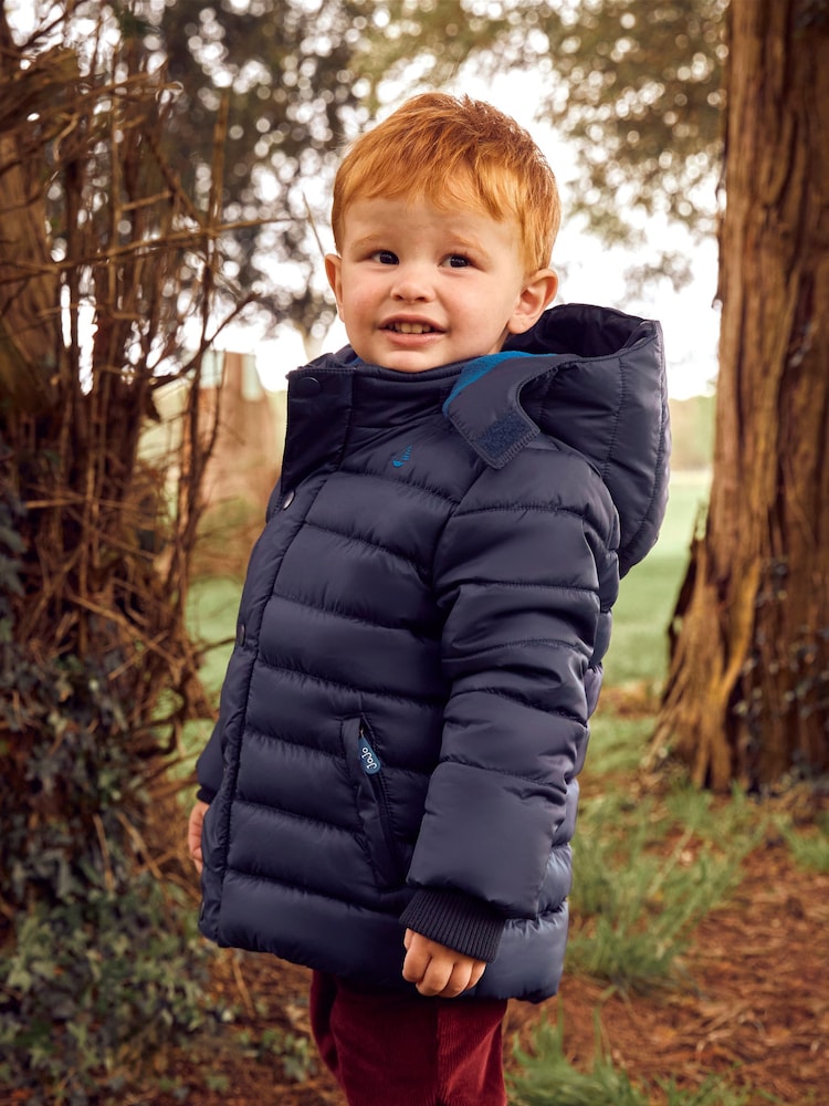 JoJo Maman Bébé Navy Blue Character Puffer Jacket - Image 1 of 7
