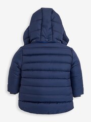 JoJo Maman Bébé Navy Blue Character Puffer Jacket - Image 6 of 7