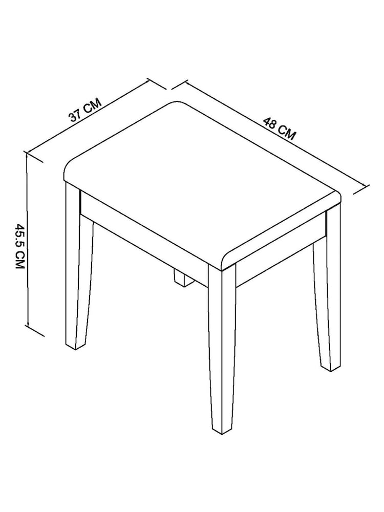 Bentley Designs Cotton Grey Ashby Stool - Image 4 of 4