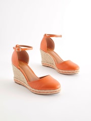 Orange Forever Comfort® Closed Toe High Wedges - Image 5 of 8