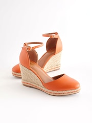 Orange Forever Comfort® Closed Toe High Wedges - Image 7 of 8