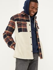 FatFace Blue Fjord Borg Overshirt - Image 1 of 1