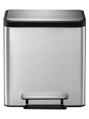 EKO Silver Stainless Steel Recycling 15+15 Litres Bin - Image 2 of 4