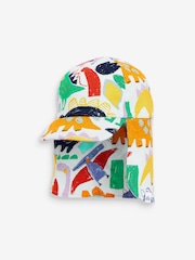 Blue Dino Print Legionnaire Hat (3mths-10yrs) - Image 1 of 2