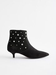 Black Forever Comfort® Stud Detail Ankle Boots - Image 2 of 5