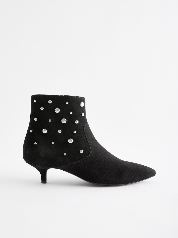 Black Forever Comfort® Stud Detail Ankle Boots - Image 2 of 5