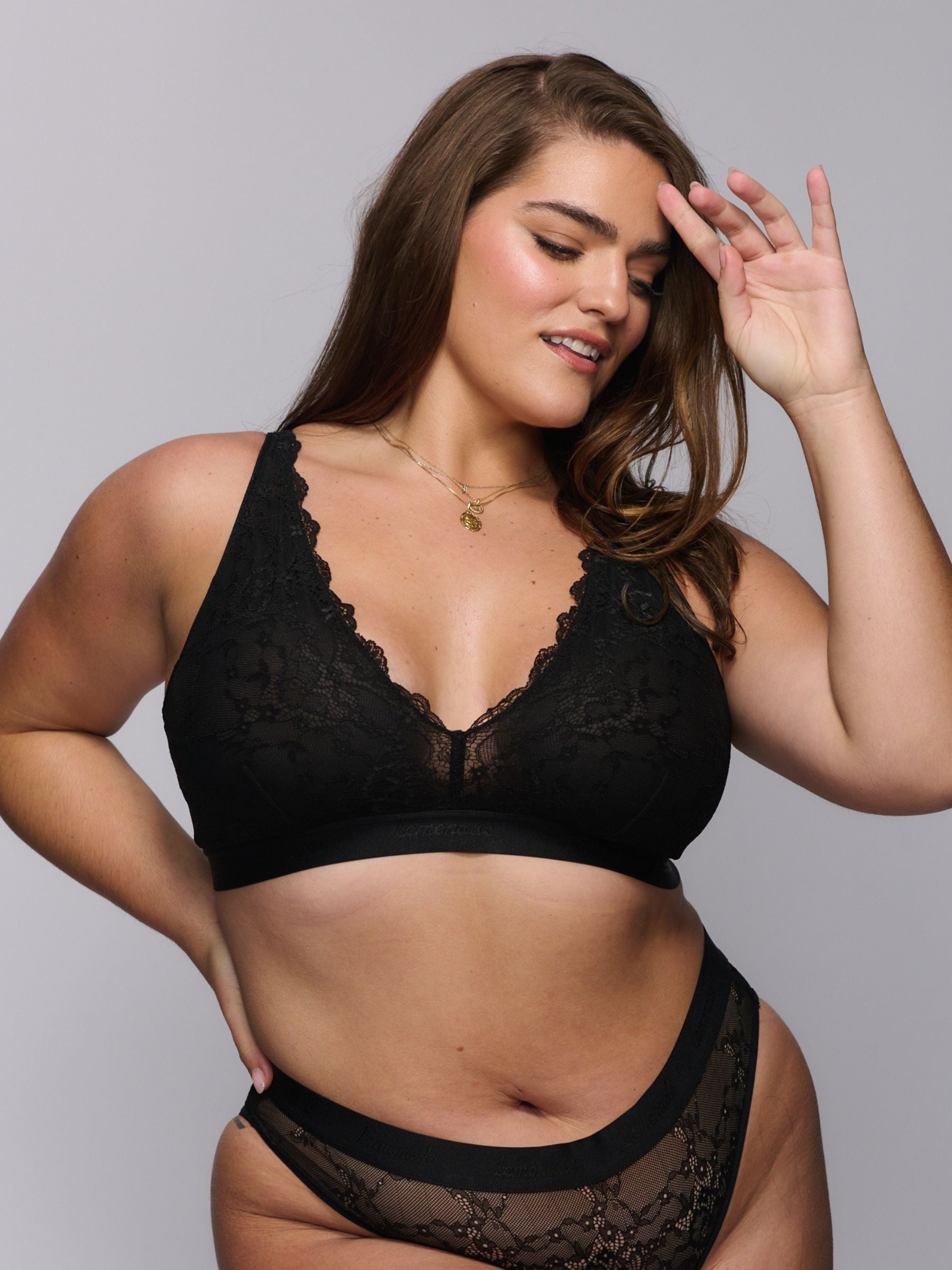Lemonade Dolls Women's Black Full Cup Signature Lace Bralette