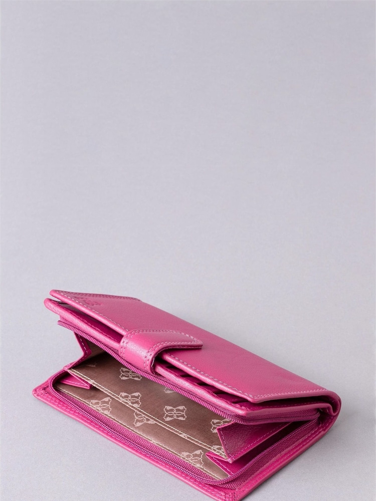Lakeland Leather Cranberry Medium Tab Purse - Image 4 of 5