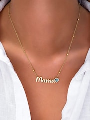Abbott Lyon Personalised Blue Quartz Mama Necklace - Image 2 of 2