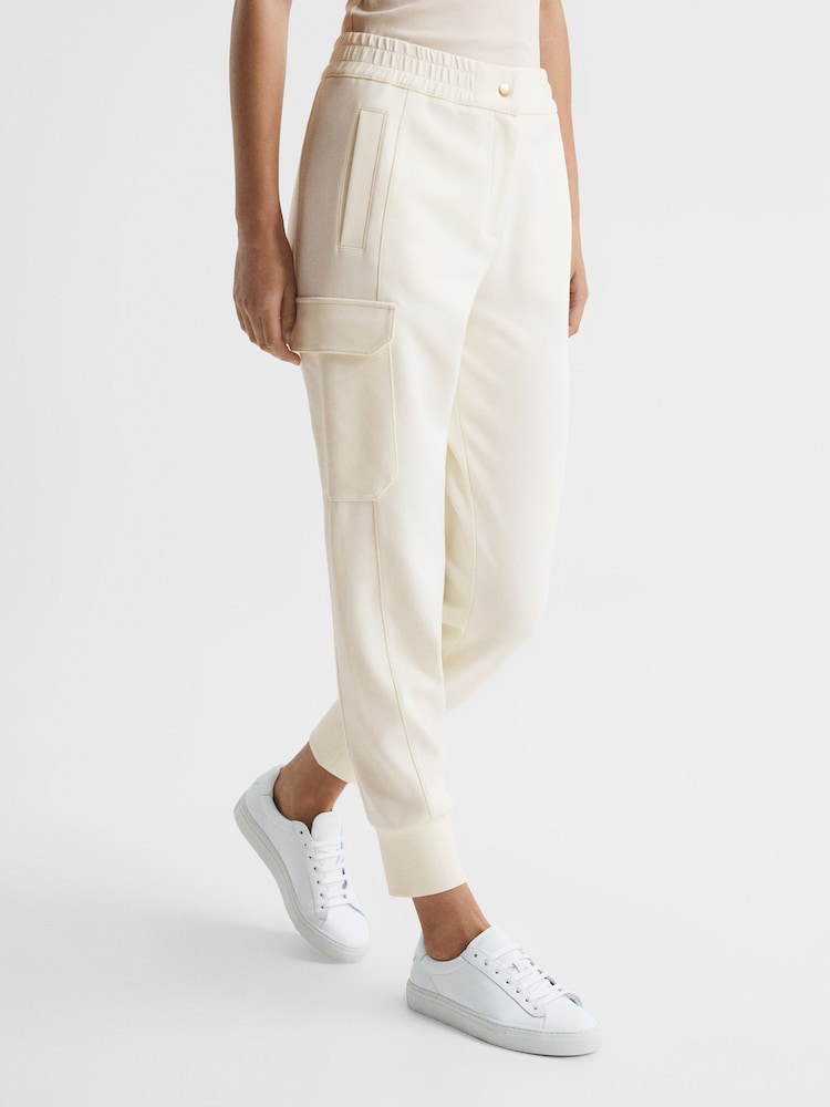 Reiss Cream Milly Technical Joggers - Image 1 of 7