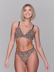 Lemonade Dolls Leopard Print Mesh Thong - Imagen 1 de 4