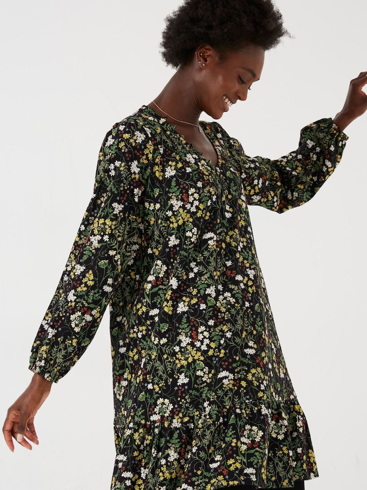 FatFace Stroud Forest Jersey Black Dress - Image 2 of 4