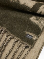 AllSaints Green Spitafield Tie Dye Scarf - Image 5 of 5