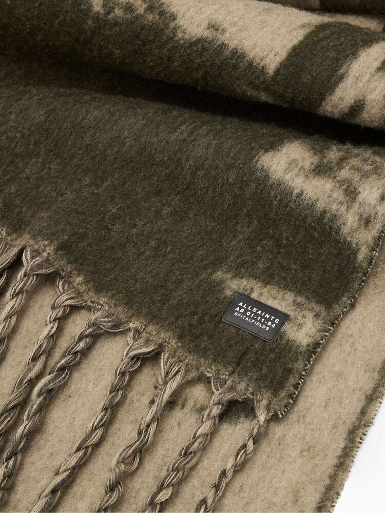 AllSaints Green Spitafield Tie Dye Scarf - Image 5 of 5