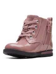 Clarks Toddler Pink Multi Fit Patent Boots - Image 4 of 7