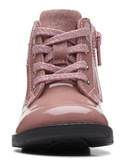 Clarks Toddler Pink Multi Fit Patent Boots - Image 6 of 7