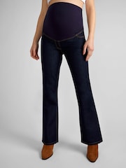 JoJo Maman Bébé Dark Wash Blue Bootcut Maternity Denim Jeans - Image 1 of 4