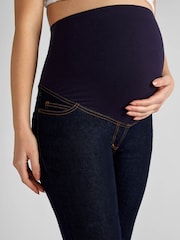 JoJo Maman Bébé Dark Wash Blue Bootcut Maternity Denim Jeans - Image 4 of 4