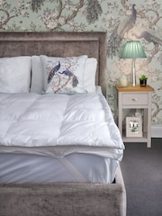 Laura Ashley White Luxury 100% Cotton Mattress Topper - Image 1 of 3