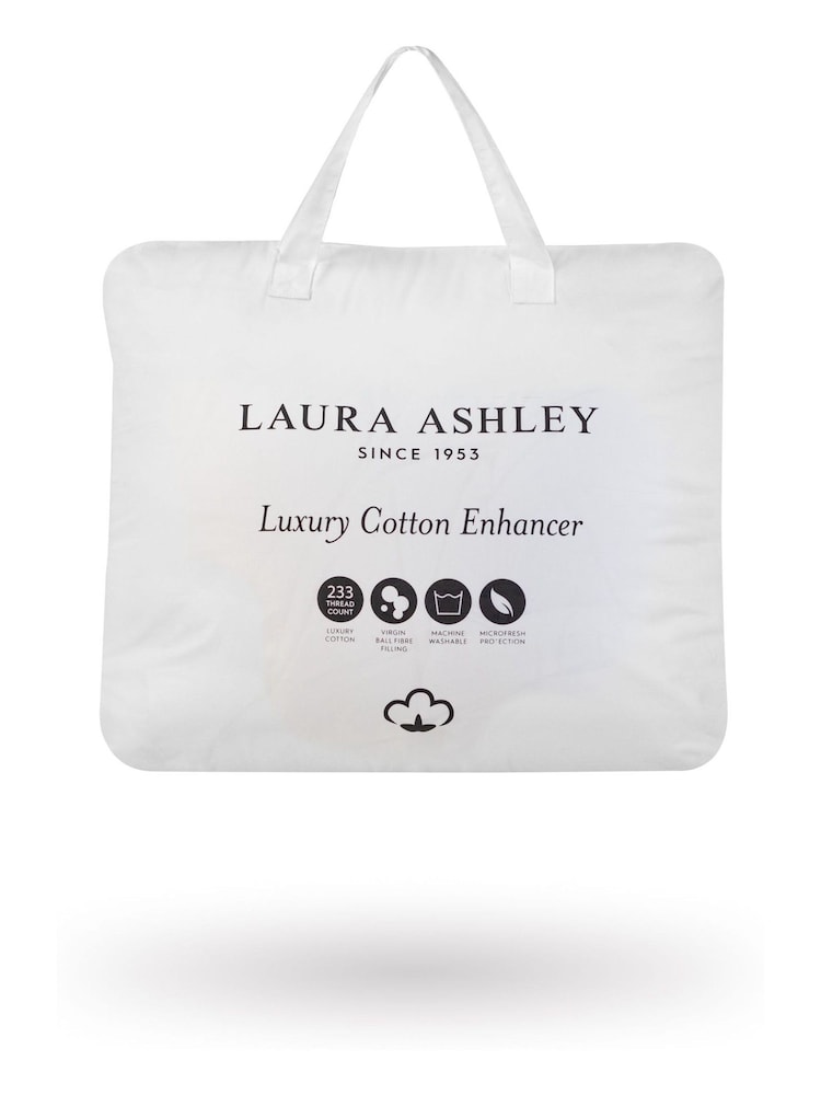 Laura Ashley White Luxury 100% Cotton Mattress Topper - Image 2 of 3 Laura Ashley White Luxury 100% Cotton Mattress Topper - Image 2 of 3