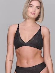 Lemonade Dolls Synergy Lace and Stretch Mesh Plunge V-Neck Bralette - Imagen 1 de 1