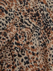 Reiss Brown Print Livia Junior Printed Jersey Dress - Image 6 of 8