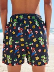 Black Mario Swim Shorts (3-16yrs) - Image 2 of 5