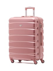 Flight Knight Rose Gold Gloss Medium Hardcase Lightweight Check In Suitcase With 4 Wheels - Image 2 of 8