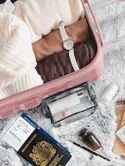 Flight Knight Rose Gold Gloss Medium Hardcase Lightweight Check In Suitcase With 4 Wheels - Image 7 of 8