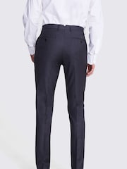 MOSS x Cerutti Charcoal Grey Tailored Fit Texture Suit Trousers - Image 2 of 3