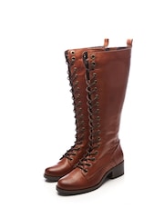 Moda In Pelle Hailey Lace-Up Knee High Leather Boots - Image 4 of 6
