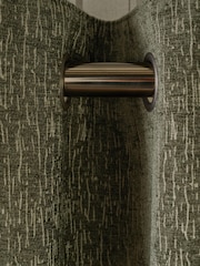 Forest Green Heavyweight Chenille Eyelet Lined Curtains - Image 4 of 5