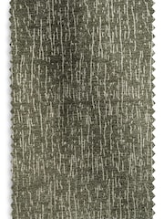 Forest Green Heavyweight Chenille Eyelet Lined Curtains - Image 5 of 5